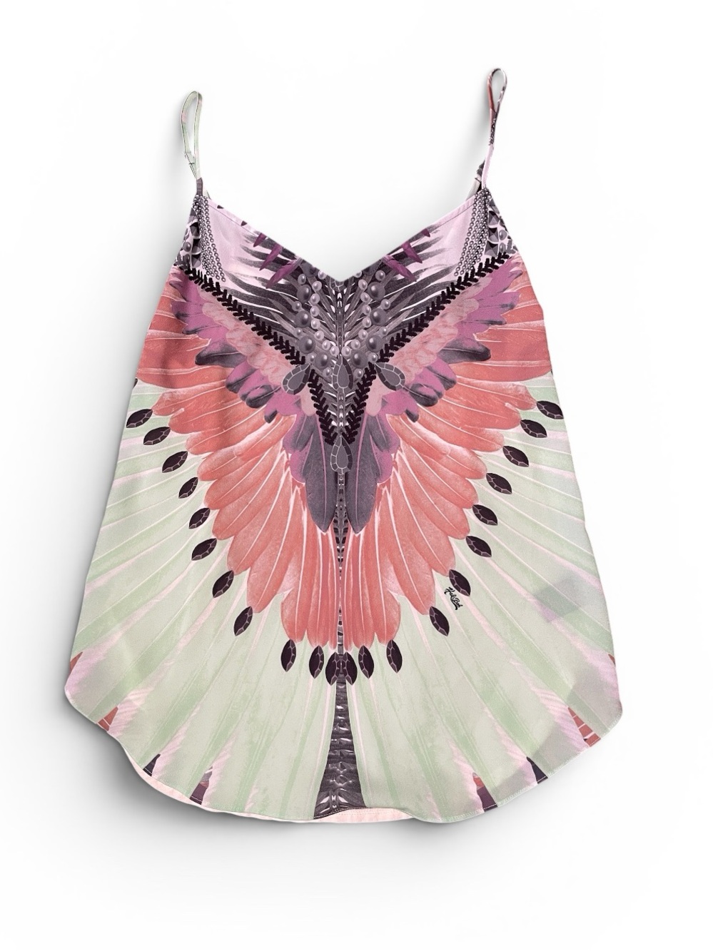 Hale Bob Feather-Print Spaghetti-Strap Camisole